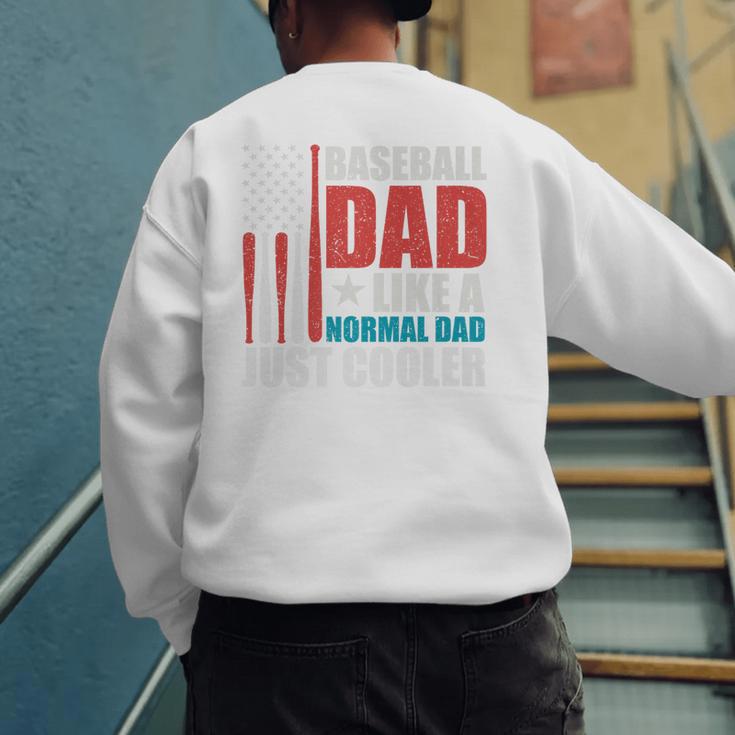 Patriotic Baseball Dad Father's Day American Flag Premium Men's Sweatshirt Back Print Patriotic Baseball Dad Father's Day American Flag Premium Men's Sweatshirt Back Print