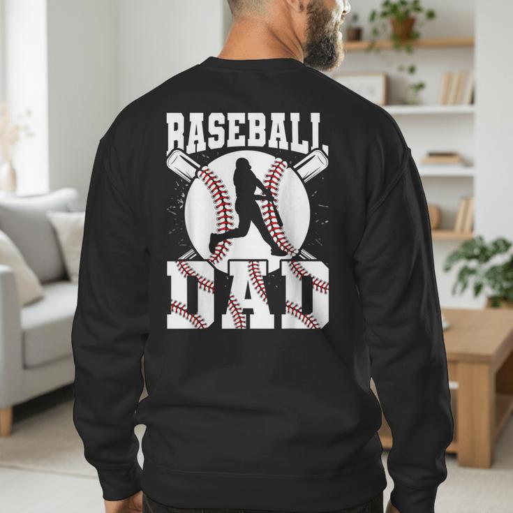 Baseball Dad Apparel Dad Baseball Father's Day Men's Sweatshirt Back Print Baseball Dad Apparel Dad Baseball Father's Day Men's Sweatshirt Back Print