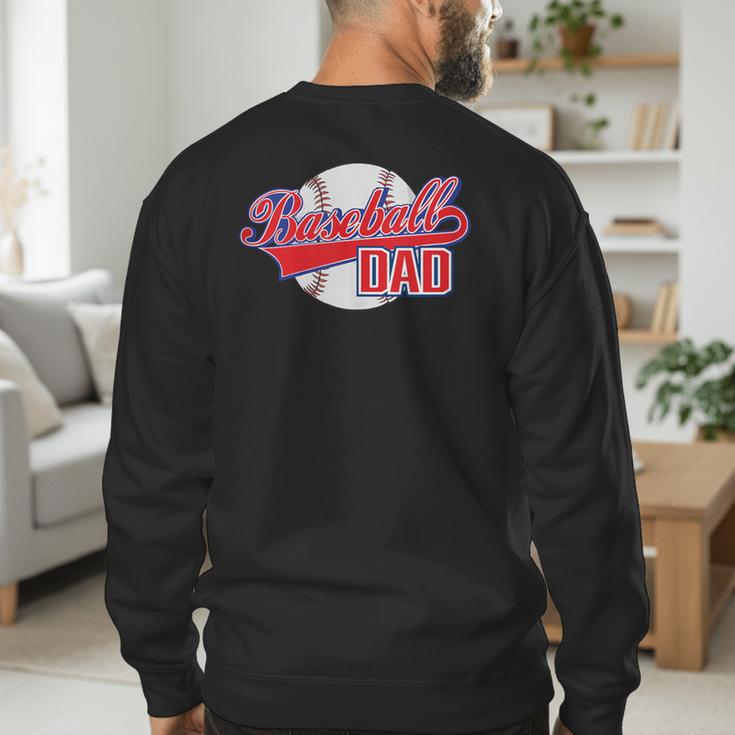 Baseball Dad Coach Baseball Baseball Men's Sweatshirt Back Print