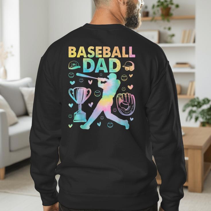 Baseball Dad Cool Fathers Day Coach Player Daddy Papa Men Men's Sweatshirt Back Print Baseball Dad Cool Fathers Day Coach Player Daddy Papa Men Men's Sweatshirt Back Print