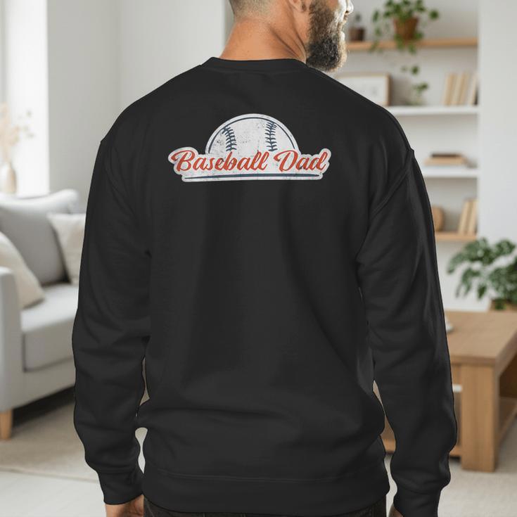 Baseball Dad Cool Simple Vintage Look Sports Graphic Men's Sweatshirt Back Print Baseball Dad Cool Simple Vintage Look Sports Graphic Men's Sweatshirt Back Print