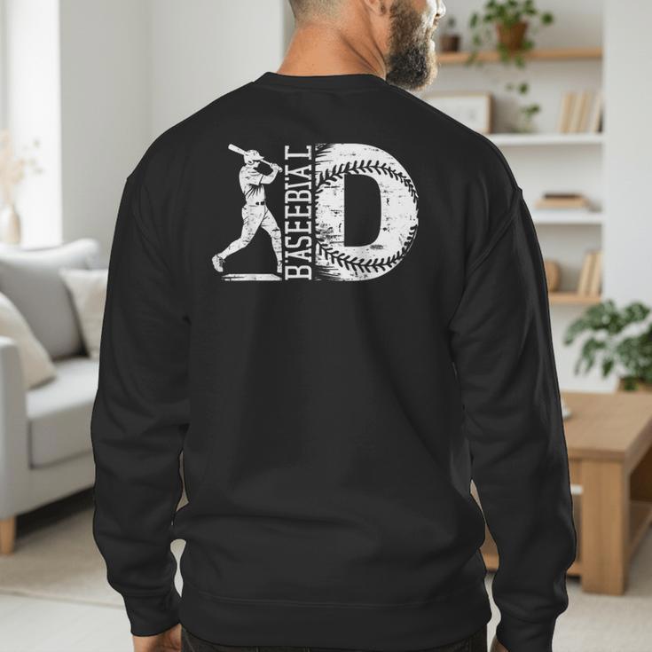 Baseball Dad Graphic Design For Sports Enthusiasts Men's Sweatshirt Back Print Baseball Dad Graphic Design For Sports Enthusiasts Men's Sweatshirt Back Print