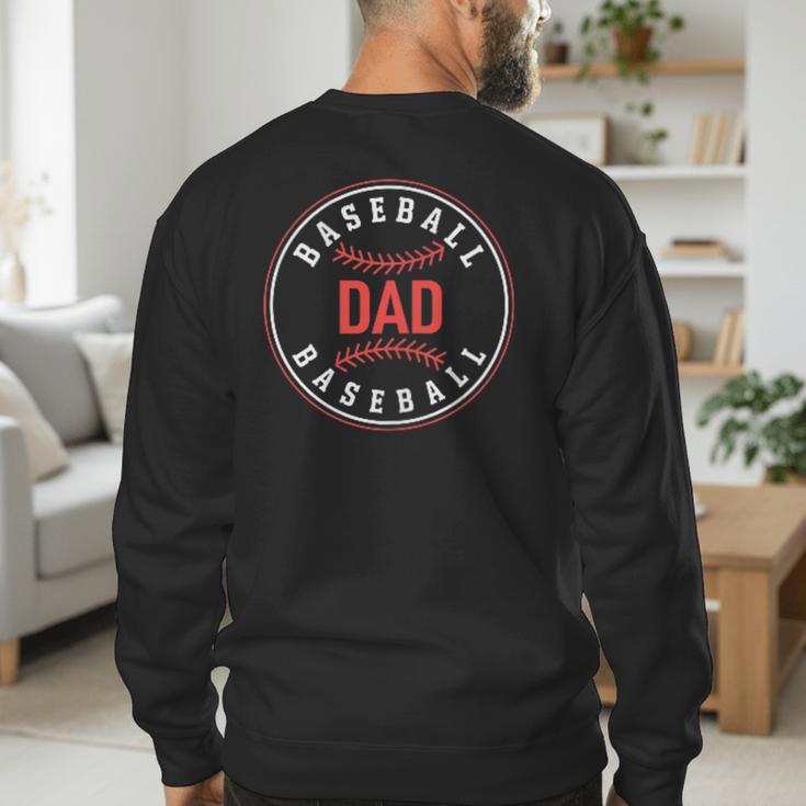 Baseball Dad Father Family Matching Men's Sweatshirt Back Print Baseball Dad Father Family Matching Men's Sweatshirt Back Print
