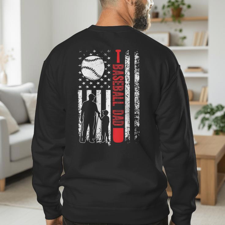 Baseball Dad Father And Son Baseball Love Men's Sweatshirt Back Print Baseball Dad Father And Son Baseball Love Men's Sweatshirt Back Print