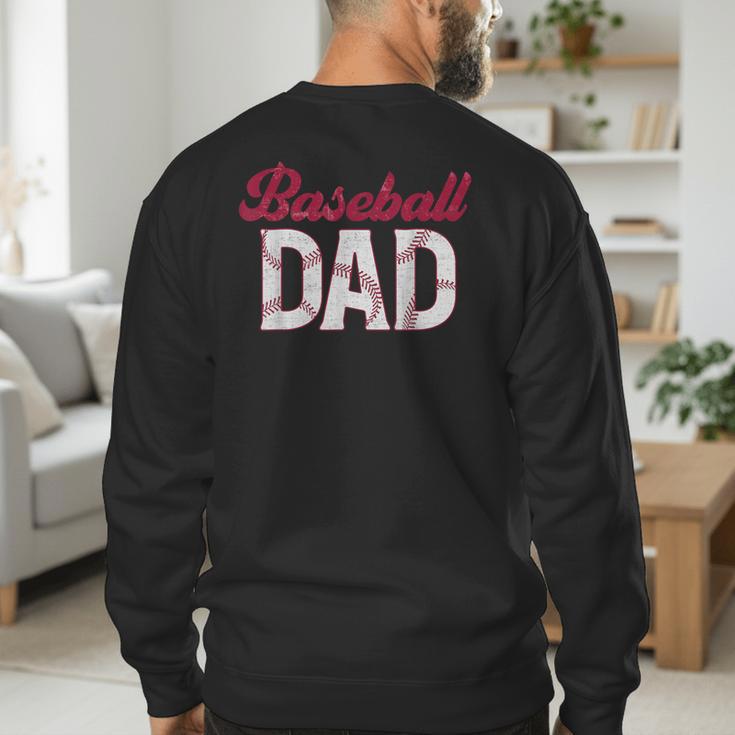 Baseball Dad For Father's Day Dad Daddy Baseball Lover Men's Sweatshirt Back Print Baseball Dad For Father's Day Dad Daddy Baseball Lover Men's Sweatshirt Back Print