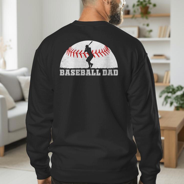 Baseball Dad Father's Day Men Sports Lover Men's Sweatshirt Back Print