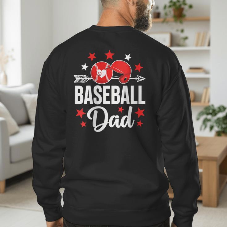 Baseball Dad Baseball Father's Day Baseball Player Men Men's Sweatshirt Back Print Baseball Dad Baseball Father's Day Baseball Player Men Men's Sweatshirt Back Print