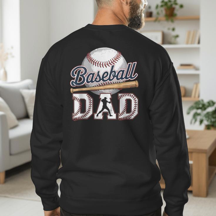 Baseball Dad Father's Day Sports Baseball Lover Men's Sweatshirt Back Print Baseball Dad Father's Day Sports Baseball Lover Men's Sweatshirt Back Print