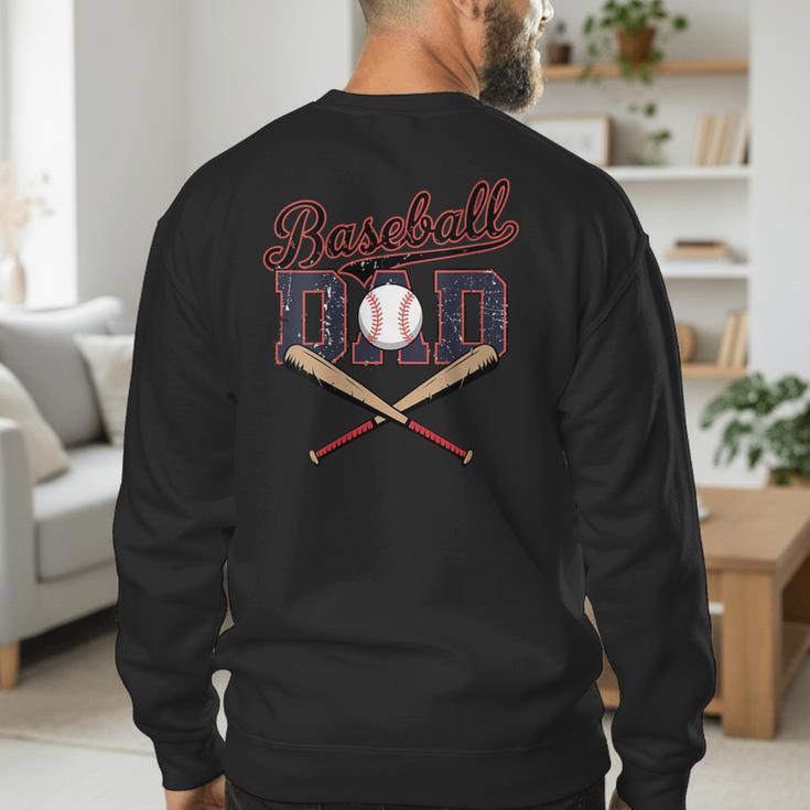 Baseball Dad Father's Day Vintage Retro Sarcastic Dad Men's Sweatshirt Back Print Baseball Dad Father's Day Vintage Retro Sarcastic Dad Men's Sweatshirt Back Print