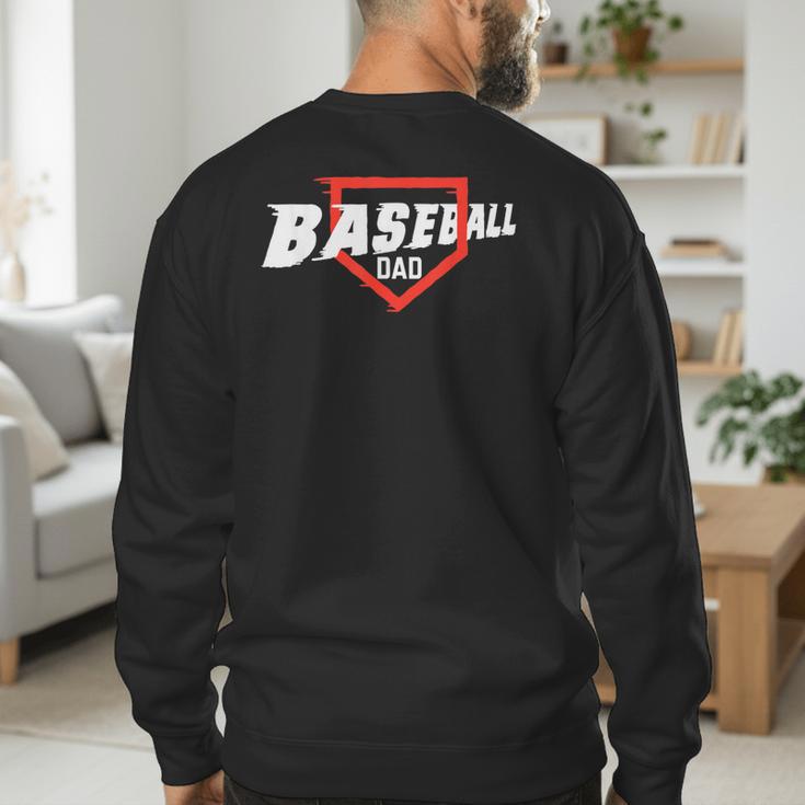 Baseball Dad Field Day Baseball Fans Family Matching Men's Sweatshirt Back Print Baseball Dad Field Day Baseball Fans Family Matching Men's Sweatshirt Back Print