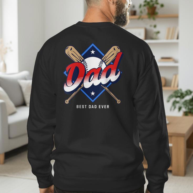 Baseball Dad Baseball Men's Sweatshirt Back Print Baseball Dad Baseball Men's Sweatshirt Back Print