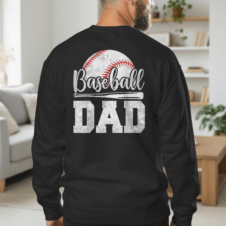 Baseball Dad Baseball Player Game Day Father's Day Men's Sweatshirt Back Print Baseball Dad Baseball Player Game Day Father's Day Men's Sweatshirt Back Print