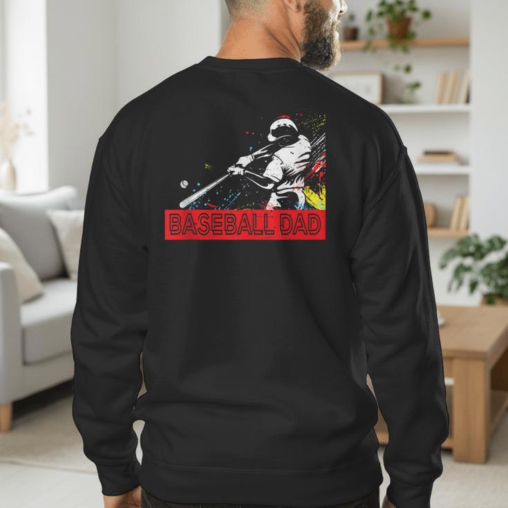 Baseball Dad Baseball Pop Art Baseball Sport Team Men's Sweatshirt Back Print Baseball Dad Baseball Pop Art Baseball Sport Team Men's Sweatshirt Back Print