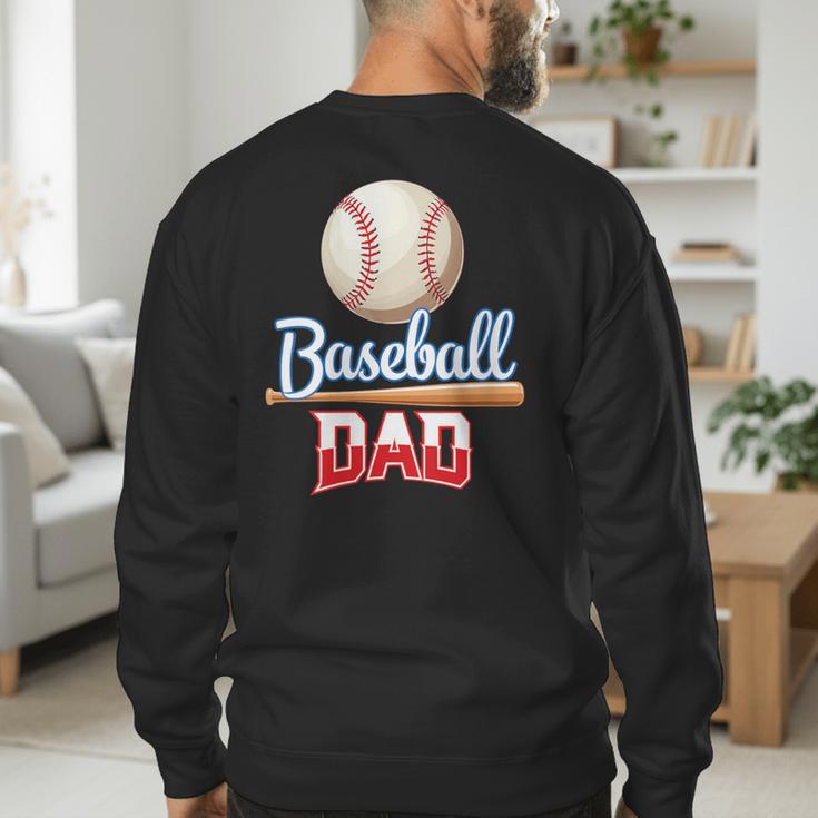 Baseball Dad Quote Father's Day Sports Men's Sweatshirt Back Print Baseball Dad Quote Father's Day Sports Men's Sweatshirt Back Print
