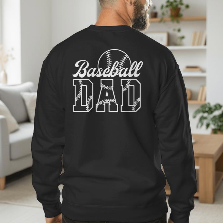Baseball Dad Sports Lover Graphic Men's Sweatshirt Back Print
