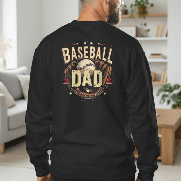 Baseball Dad Vintage Men's Sweatshirt Back Print Baseball Dad Vintage Men's Sweatshirt Back Print