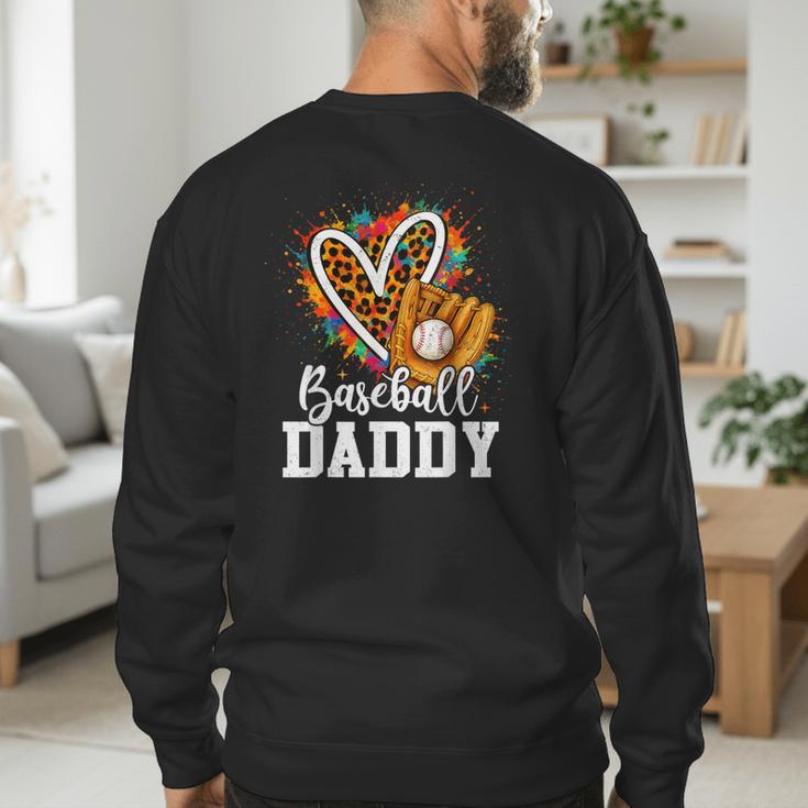 Baseball Daddy Fathers Day Men's Sweatshirt Back Print Baseball Daddy Fathers Day Men's Sweatshirt Back Print