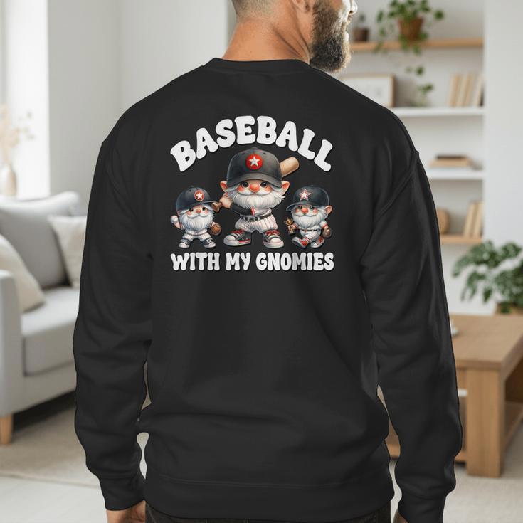 Baseball Gnome Grandpa With Sayings For Baseball Dad Coach Men's Sweatshirt Back Print Baseball Gnome Grandpa With Sayings For Baseball Dad Coach Men's Sweatshirt Back Print
