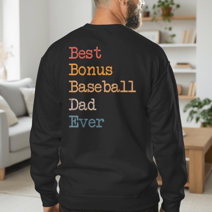Best Bonus Baseball Dad Ever Softball Stepdad From Daughter Men's Sweatshirt Back Print Best Bonus Baseball Dad Ever Softball Stepdad From Daughter Men's Sweatshirt Back Print