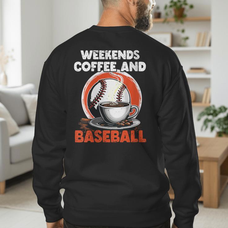 Fathers Day Baseball Dad Parent Men's Sweatshirt Back Print Fathers Day Baseball Dad Parent Men's Sweatshirt Back Print