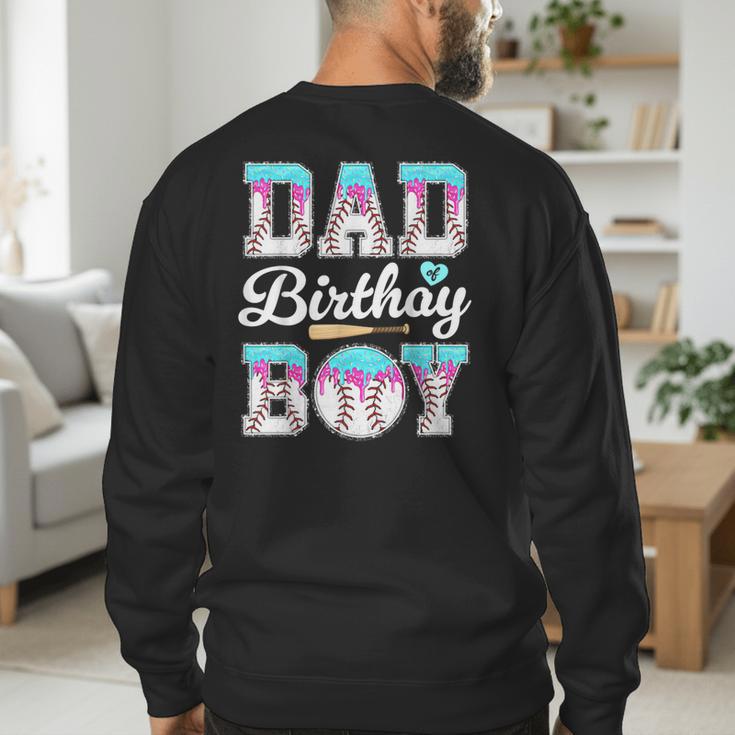 Ice Cream Baseball Dad Birthday Boy Drip Bat Sweet Baseball Men's Sweatshirt Back Print