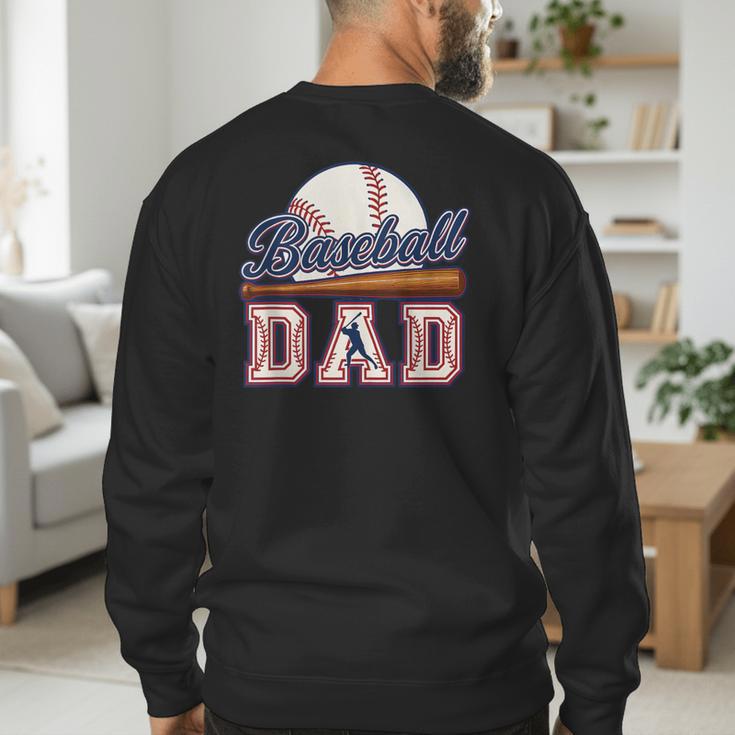 Retro Baseball Dad Father's Day Men's Sweatshirt Back Print Retro Baseball Dad Father's Day Men's Sweatshirt Back Print
