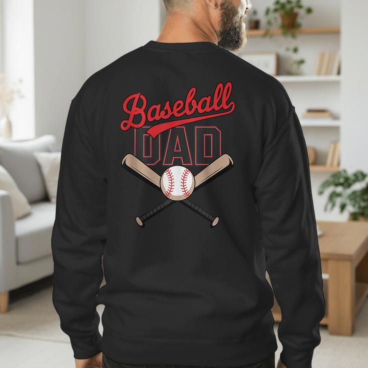 Vintage Baseball Dad Matching Family Father's Day Humor Dad Men's Sweatshirt Back Print Vintage Baseball Dad Matching Family Father's Day Humor Dad Men's Sweatshirt Back Print