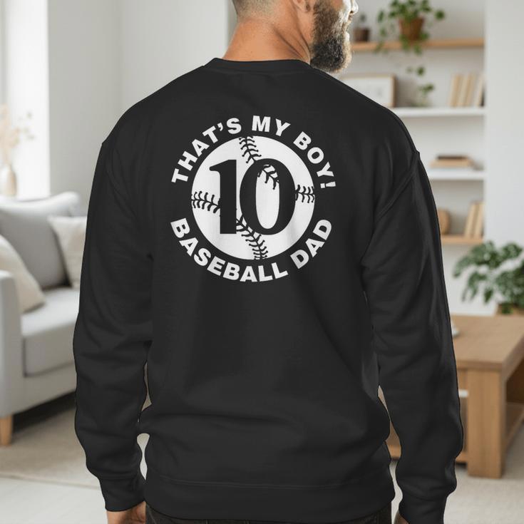 Vintage That's My Boy 10 Proud Baseball Dad Father's Day Men's Sweatshirt Back Print Vintage That's My Boy 10 Proud Baseball Dad Father's Day Men's Sweatshirt Back Print