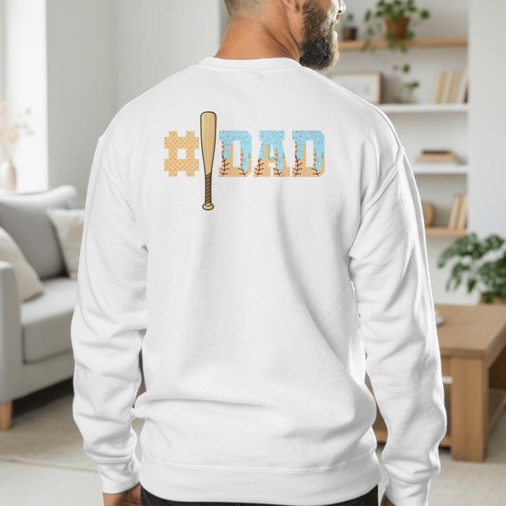 1 Dad Baseball Ice Cream Drip Fathers Day Baseball Daddy Premium Men's Sweatshirt Back Print 1 Dad Baseball Ice Cream Drip Fathers Day Baseball Daddy Premium Men's Sweatshirt Back Print