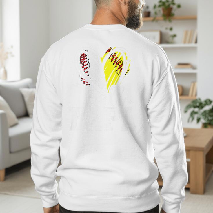 Ball Papa Softball Baseball Dad Fathers Day Premium Men's Sweatshirt Back Print Ball Papa Softball Baseball Dad Fathers Day Premium Men's Sweatshirt Back Print