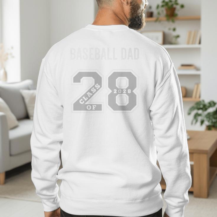 BASEBALL DAD CLASS OF 2028 BASEBALL DAD 28 CLASS OF 28 Premium Men's Sweatshirt Back Print