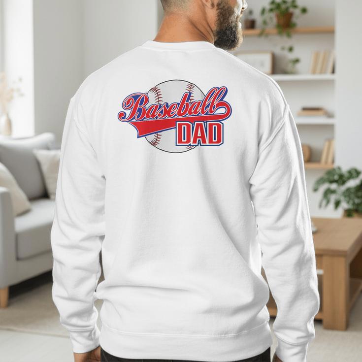 Baseball Dad Coach Baseball Baseball Premium Men's Sweatshirt Back Print