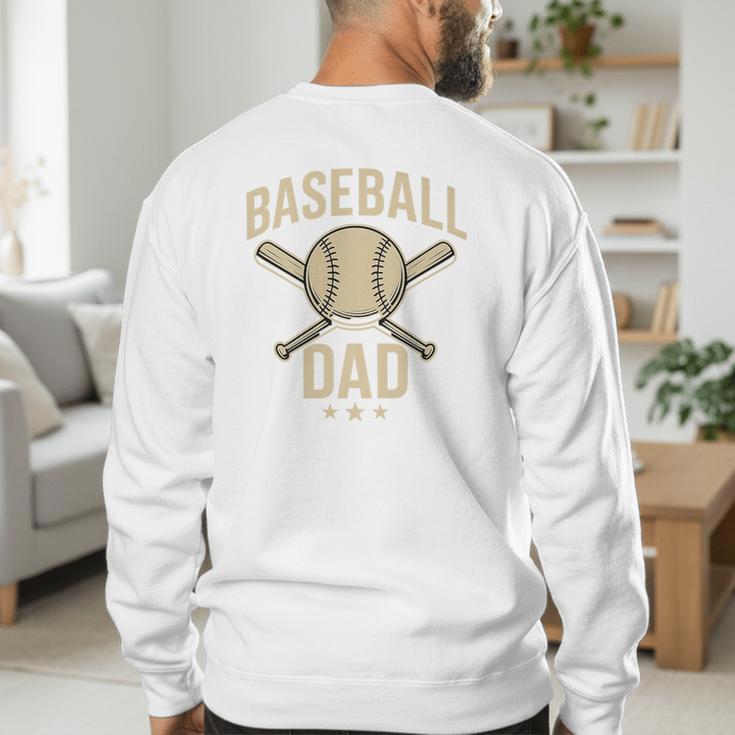 Baseball Dad Crossed Bats Cool Sports Fan Vintage Premium Men's Sweatshirt Back Print Baseball Dad Crossed Bats Cool Sports Fan Vintage Premium Men's Sweatshirt Back Print