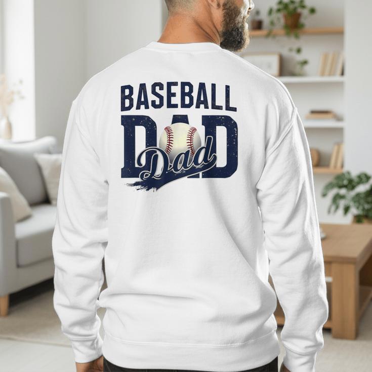 Baseball Dad Daddy Papa Men's Sweatshirt Back Print