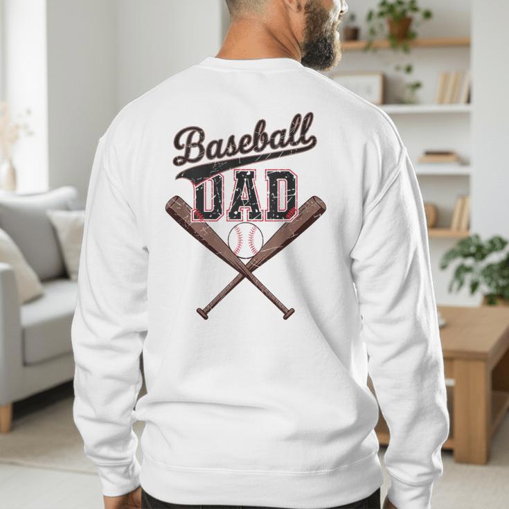 Baseball Dad Father's Day Baseball Daddy Game Day Toddlers Men's Sweatshirt Back Print