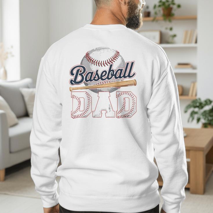 Baseball Dad Father's Day Sports Baseball Lover Premium Men's Sweatshirt Back Print Baseball Dad Father's Day Sports Baseball Lover Premium Men's Sweatshirt Back Print