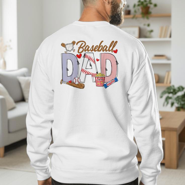 Baseball Dad Game Day Sport Lovers Baseball Fathers Day Men's Sweatshirt Back Print Baseball Dad Game Day Sport Lovers Baseball Fathers Day Men's Sweatshirt Back Print
