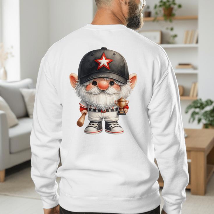 Baseball Dad Gnome For Baseball Lover With Winner Trophy Premium Tri-Blend Men's Sweatshirt Back Print Baseball Dad Gnome For Baseball Lover With Winner Trophy Premium Tri-Blend Men's Sweatshirt Back Print