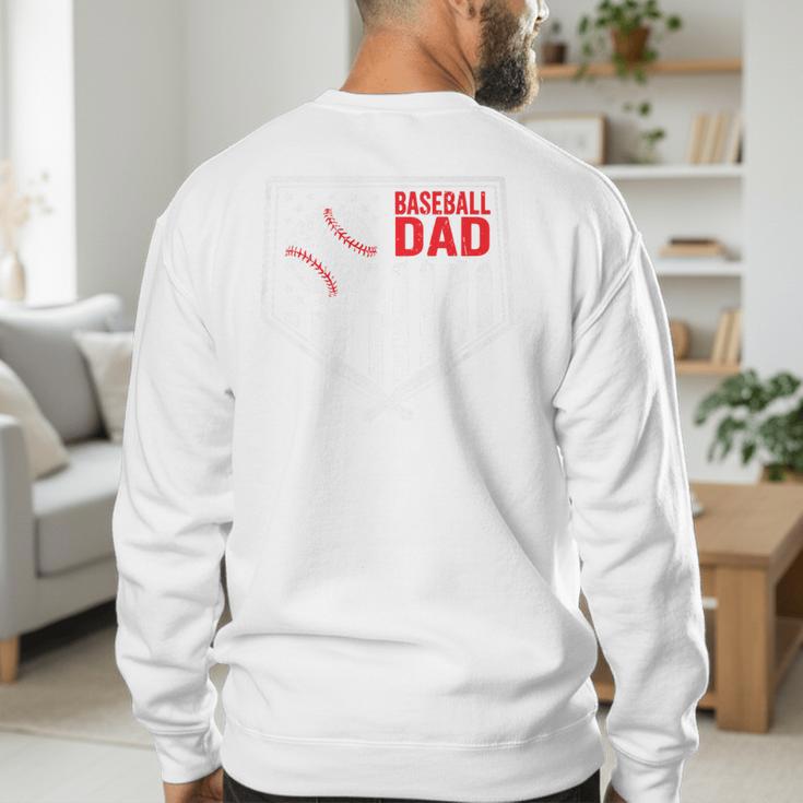 Baseball Dad Men USA American Flag Fathers Day 4th Of July Premium Men's Sweatshirt Back Print Baseball Dad Men USA American Flag Fathers Day 4th Of July Premium Men's Sweatshirt Back Print