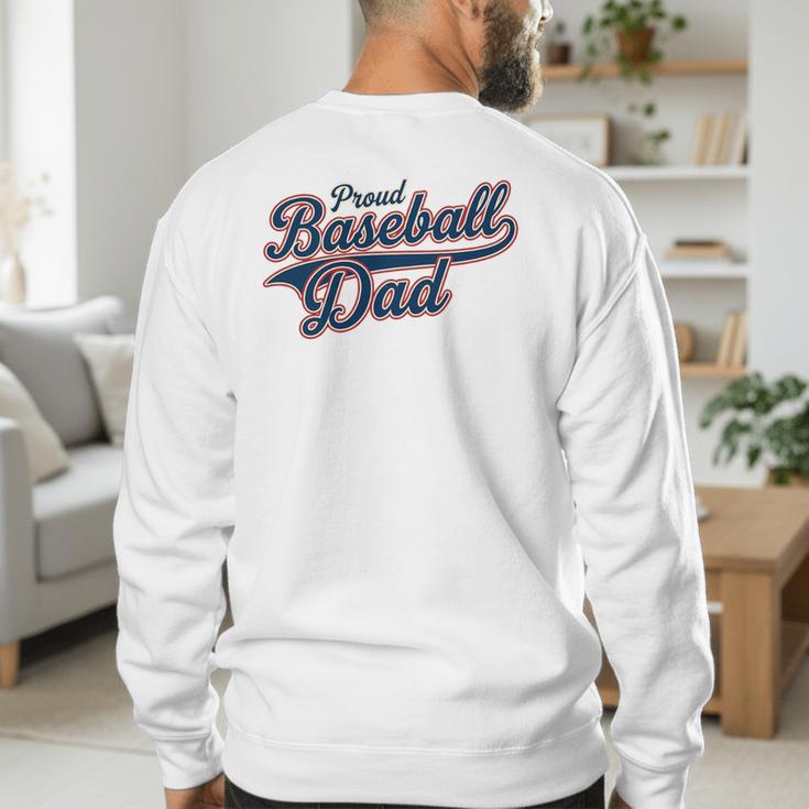 Baseball Dad Graphic Premium Tri-Blend Men's Sweatshirt Back Print