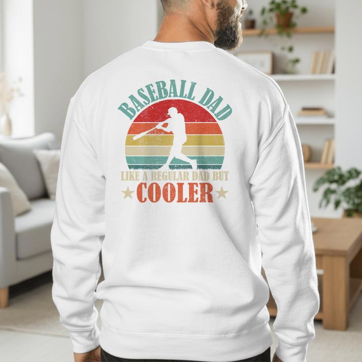 Baseball Dad Like A Regular Dad But Cooler Father's Day Premium Men's Sweatshirt Back Print Baseball Dad Like A Regular Dad But Cooler Father's Day Premium Men's Sweatshirt Back Print