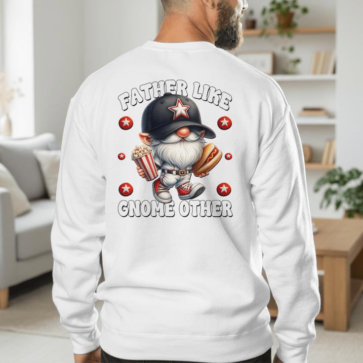 Baseball Dad Saying Hot Dog Gnome Pun For Fathers Day Premium Tri-Blend Men's Sweatshirt Back Print Baseball Dad Saying Hot Dog Gnome Pun For Fathers Day Premium Tri-Blend Men's Sweatshirt Back Print