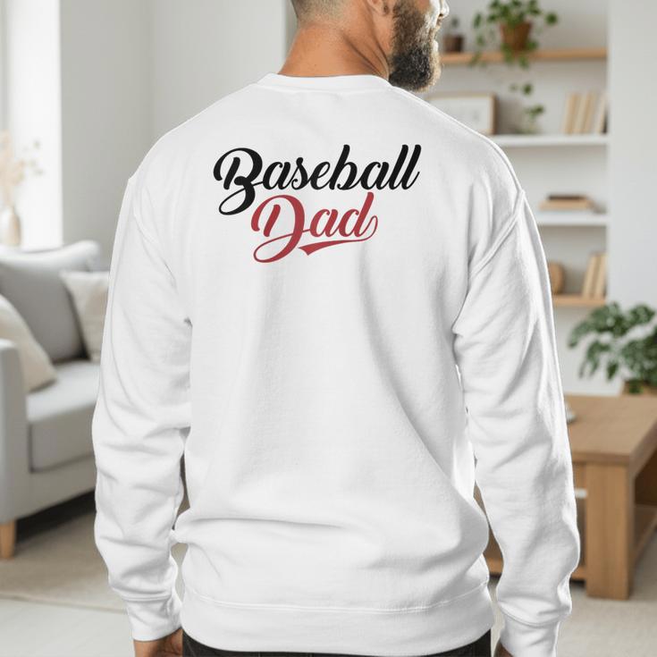 Baseball Dad Script Raglan Baseball Tee Men's Sweatshirt Back Print