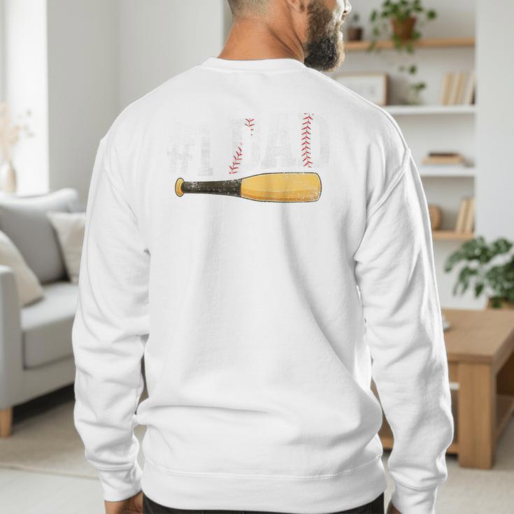 Baseball Player Dad Papa Number One Baseball Dad Fathers Day Raglan Baseball Tee Men's Sweatshirt Back Print Baseball Player Dad Papa Number One Baseball Dad Fathers Day Raglan Baseball Tee Men's Sweatshirt Back Print