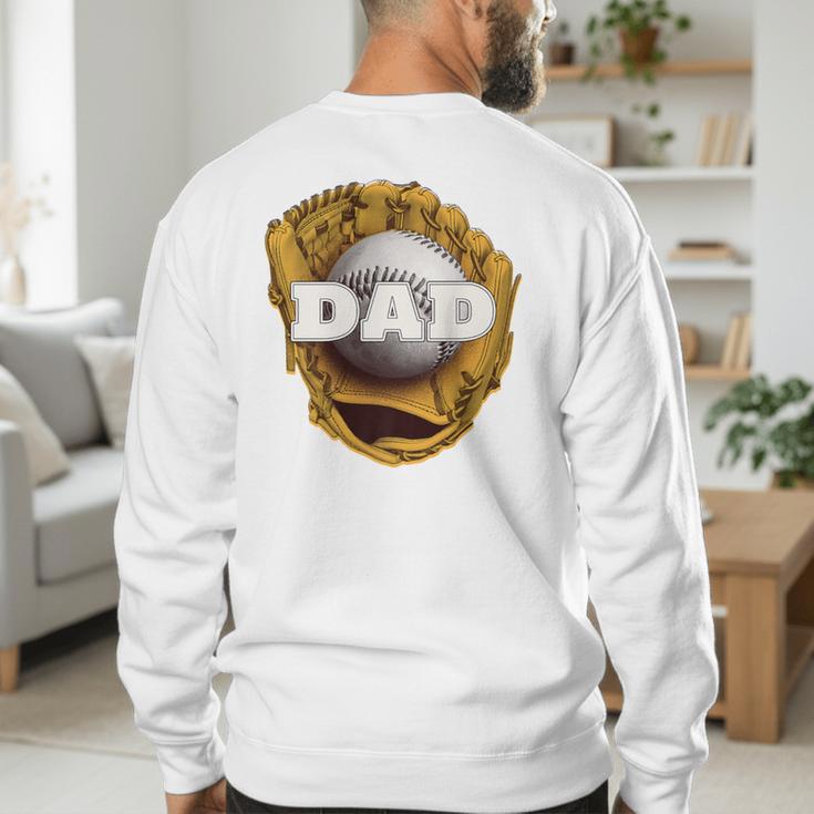 Baseball Sports Baseball Dad Premium Men's Sweatshirt Back Print
