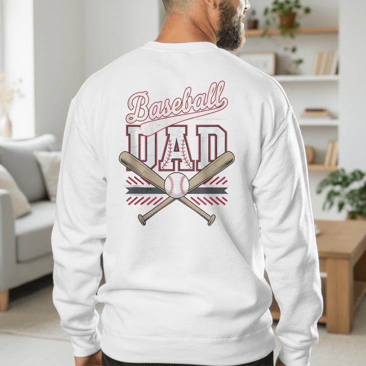Best Baseball Dad Ever Vintage Baseball Daddy Father's Day Men's Sweatshirt Back Print Best Baseball Dad Ever Vintage Baseball Daddy Father's Day Men's Sweatshirt Back Print