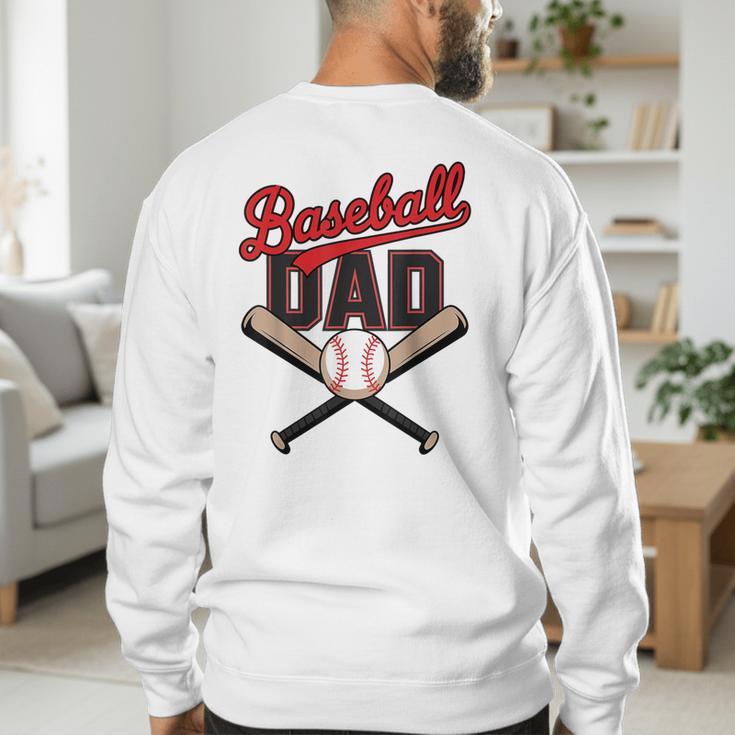 Father's Day Baseball Dad Daddy Vintage Game Day Boys Kids Men's Sweatshirt Back Print Father's Day Baseball Dad Daddy Vintage Game Day Boys Kids Men's Sweatshirt Back Print