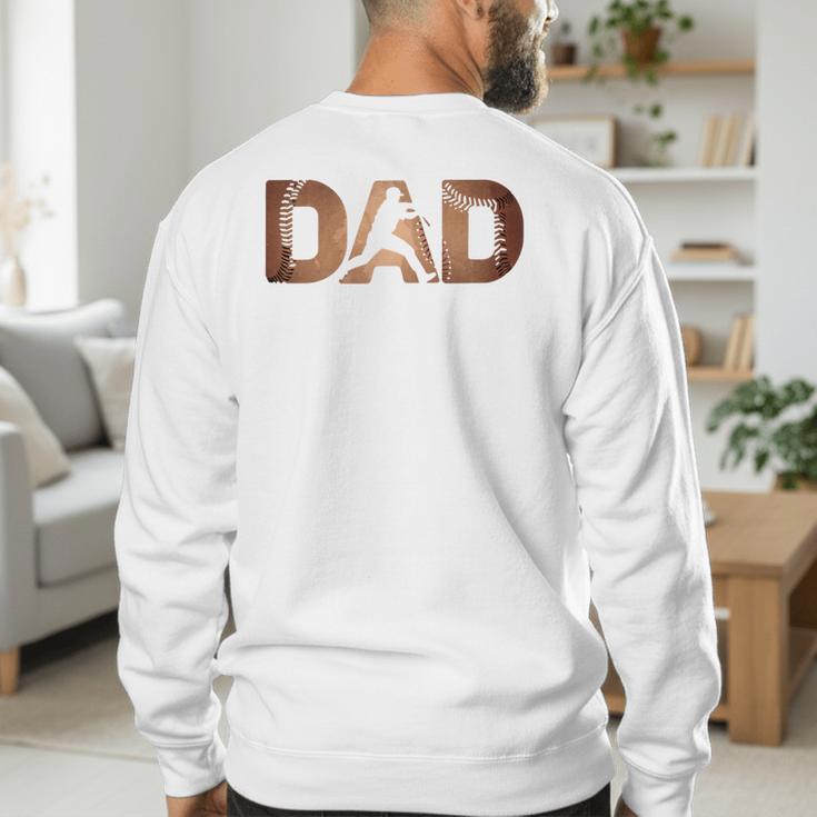 Fathers Day Baseball Player Baseball Dad Premium Men's Sweatshirt Back Print Fathers Day Baseball Player Baseball Dad Premium Men's Sweatshirt Back Print