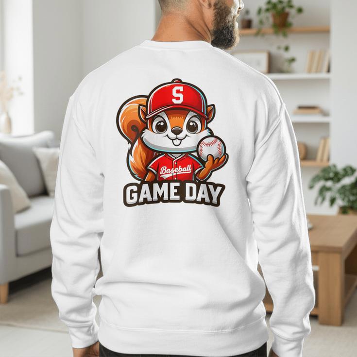 Game Day Baseball Dad Baseball Mam Father's Day Men's Sweatshirt Back Print Game Day Baseball Dad Baseball Mam Father's Day Men's Sweatshirt Back Print