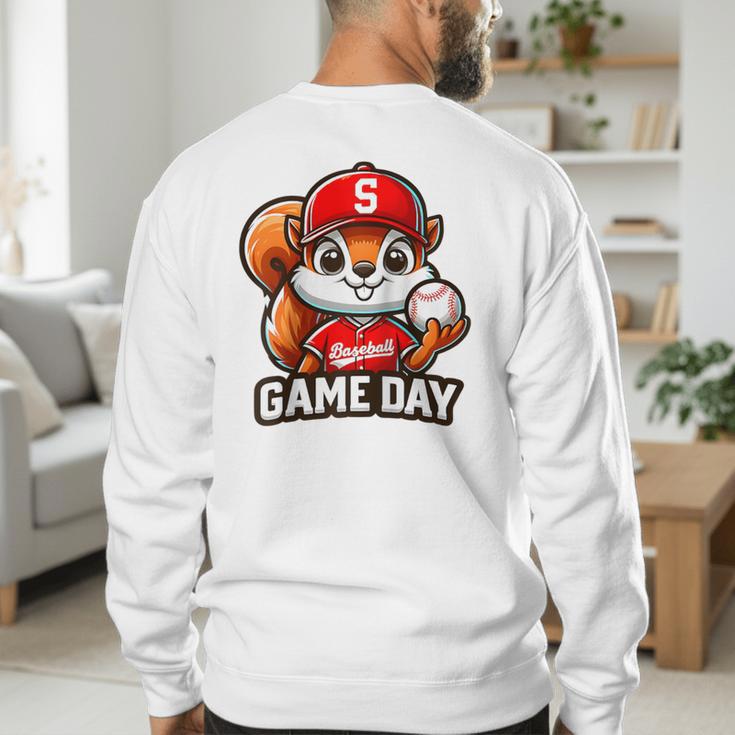 Game Day Baseball Dad Baseball Mam Father's Day Raglan Baseball Tee Men's Sweatshirt Back Print